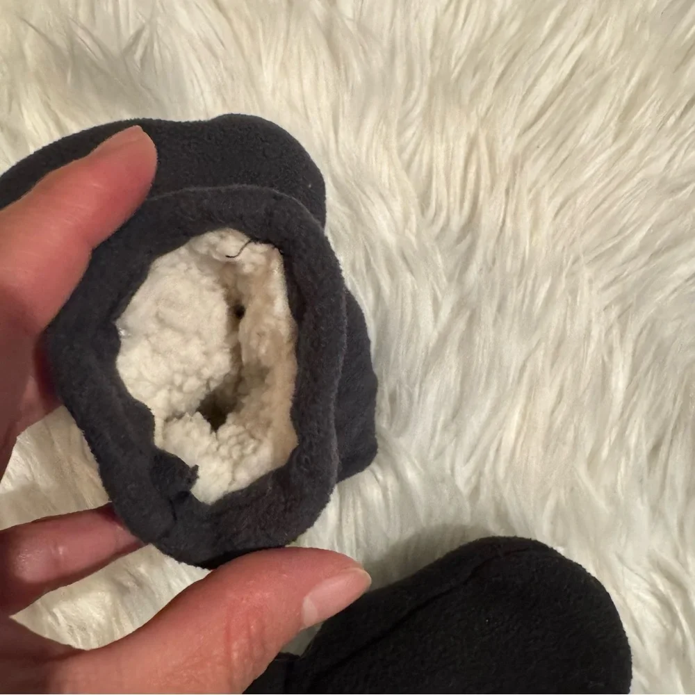 Baby Boy Fleece Hand Mittens‎ Black Gray Winter Warm Lot